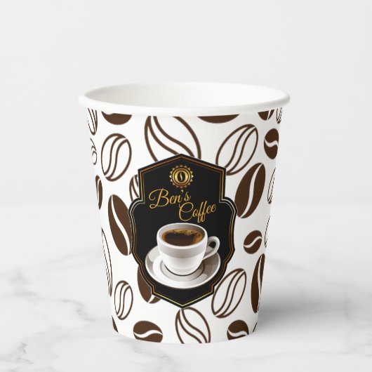  bedrijfsnaam voor koffiewinkels papieren bekers (Voorkant)