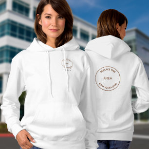 Bedrijfsnaam Voorzijde Logo Hoodie