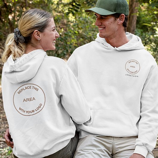 Bedrijfsnaam Voorzijde Logo Hoodie