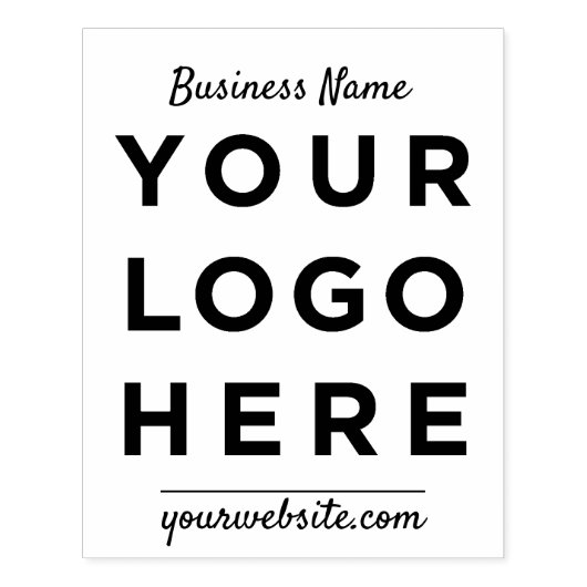 Bedrijfsnaam Website Aangepast script Logo Rubberstempel (Afrduk)