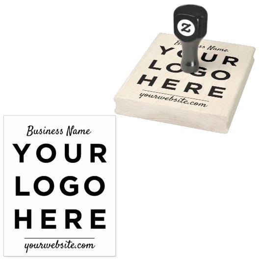 Bedrijfsnaam Website Aangepast script Logo Rubberstempel (Gestempeld)