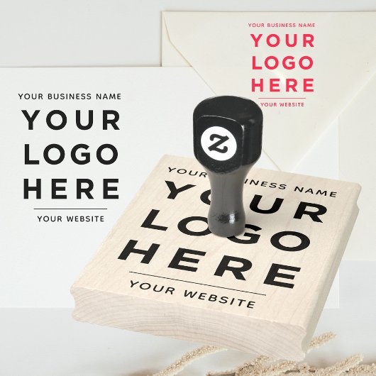 Bedrijfsnaam Website Aangepaste Logo Rubberstempel