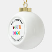 Bedrijfsnaam Website kerstversiering cadeautje Keramische Bal Ornament (Rechts)