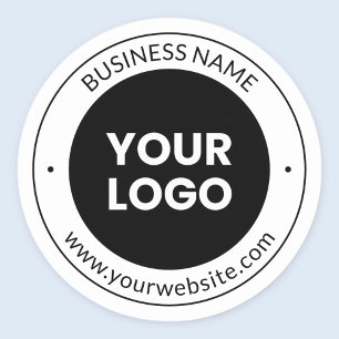 Bedrijfsnaam & Website of Slogan, Bedankt, enz. Ronde Sticker