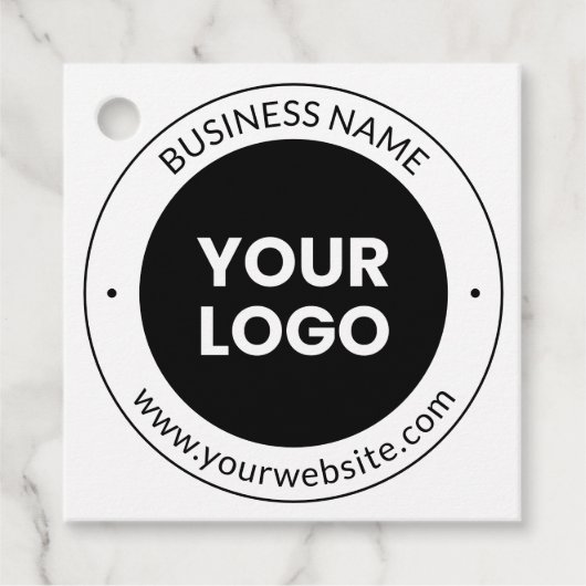 Bedrijfsnaam & website of slogan, dank u enz. bedankjes labels (Voorkant)