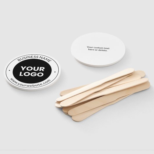 Bedrijfsnaam & website of slogan, dank u enz. handwaaier (Niet-gemonteerd)