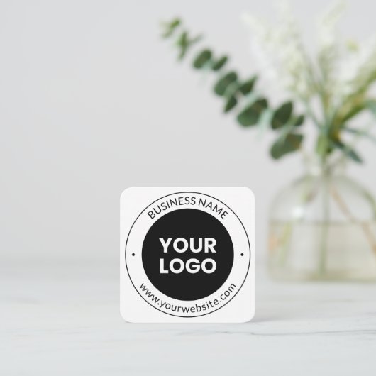 Bedrijfsnaam & website of slogan, dank u enz. informatiekaartje (Staand voorkant)