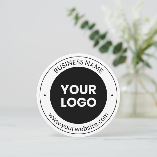 Bedrijfsnaam & website of slogan, dank u enz. kaart (Staand voorkant)