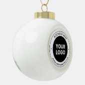 Bedrijfsnaam & website of slogan, dank u enz. keramische bal ornament (Links)