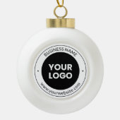 Bedrijfsnaam & website of slogan, dank u enz. keramische bal ornament (Voorkant)