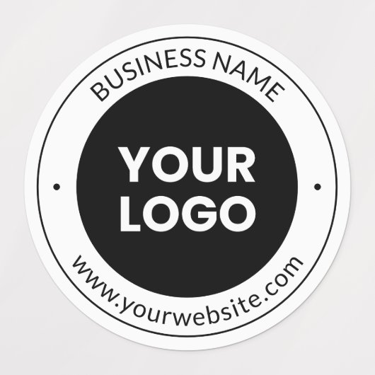 Bedrijfsnaam & website of slogan, dank u enz. labels (Design 1)