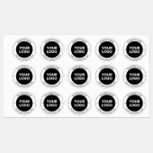 Bedrijfsnaam & website of slogan, dank u enz. labels (Vel)