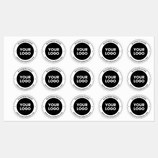 Bedrijfsnaam & website of slogan, dank u enz. labels (Vel)