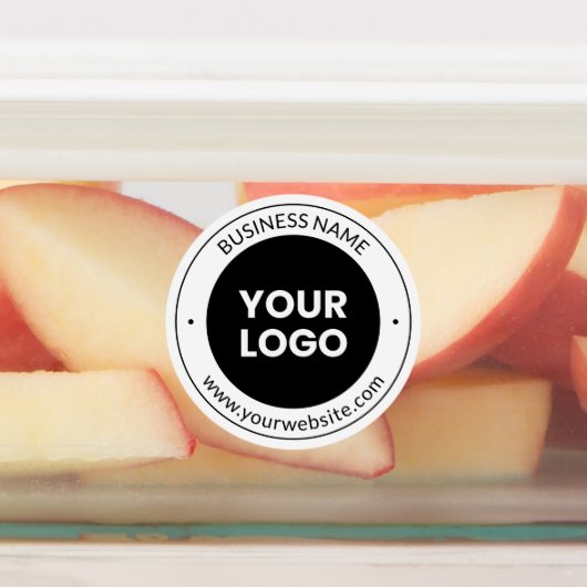 Bedrijfsnaam & website of slogan, dank u enz. labels (Aangebracht)