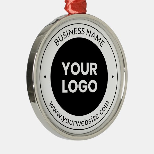 Bedrijfsnaam & website of slogan, dank u enz. metalen ornament (Rechts)