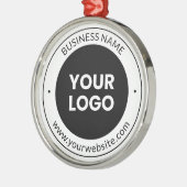 Bedrijfsnaam & website of slogan, dank u enz. metalen ornament (Links)