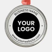 Bedrijfsnaam & website of slogan, dank u enz. metalen ornament (Voorkant)