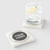 Bedrijfsnaam & website of slogan, dank u enz. stenen onderzetter (Zijkant)