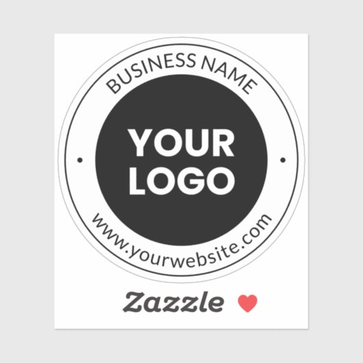 Bedrijfsnaam & website of slogan, dank u enz. sticker (Vel)