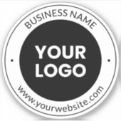 Bedrijfsnaam & website of slogan, dank u enz. sticker (Voorkant)