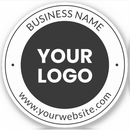 Bedrijfsnaam & website of slogan, dank u enz. sticker (Voorkant)