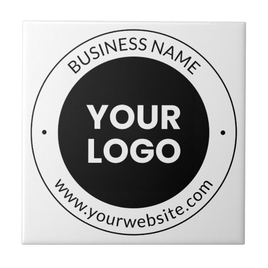 Bedrijfsnaam & website of slogan, dank u enz. tegeltje (Voorkant)