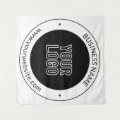 Bedrijfsnaam & website of slogan, dank u enz. wandkleed (Voorkant (horizontaal))