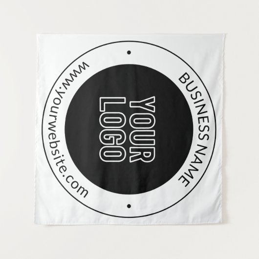 Bedrijfsnaam & website of slogan, dank u enz. wandkleed (Voorkant (horizontaal))