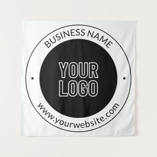 Bedrijfsnaam & website of slogan, dank u enz. wandkleed (Voorkant)