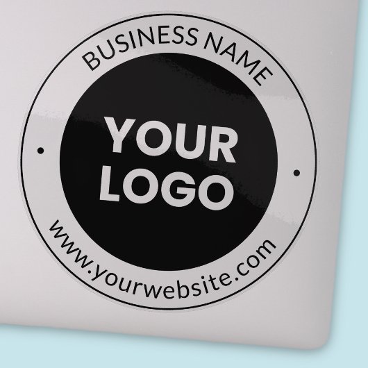 Bedrijfsnaam & Website of Slogan | Transparant Sticker