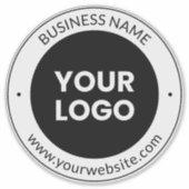 Bedrijfsnaam & Website of Slogan | Transparant Sticker (Voorkant)