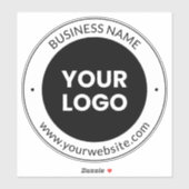 Bedrijfsnaam & Website of Slogan | Transparant Sticker (Vel)