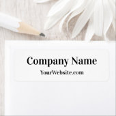 Bedrijfsnaam Website Zwart & Wit Productlabel Etiket (Insitu)