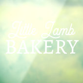 Bedrijfsnaam Window Cling Bakery Sign White Raamsticker (Vel 3)