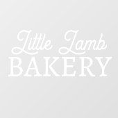 Bedrijfsnaam Window Cling Bakery Sign White Raamsticker (Vel)