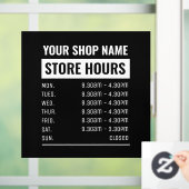 Bedrijfsnaam Winkel Uren Openingstijden Raamsticker (Huis)