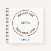 Bedrijfsnaam Wit Notitieboek (Voorkant)