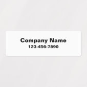 Bedrijfsnaam Witte Telefoonnummer Product Labels (Design 1)
