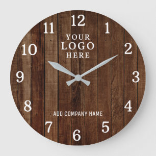 Bedrijfsnaam Zakelijk Logo Hout Bedrijfslogo Grote Klok