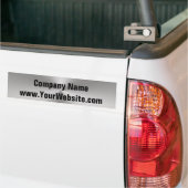 Bedrijfsnaam Zilver en Zwart Bedrijfsnaam Website Bumpersticker (Op Truck)