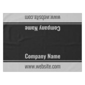 Bedrijfsnaam Zwart en Grijs Website Tekst Sjabloon Tafelkleed (Voorkant (Horizontaal))