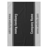 Bedrijfsnaam Zwart en Grijs Website Tekst Sjabloon Tafelkleed (Voorkant)