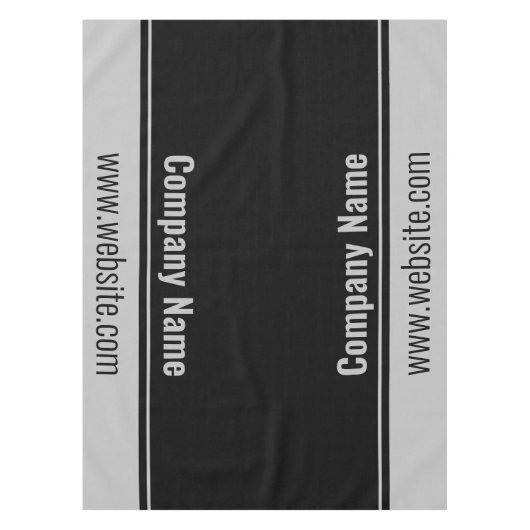 Bedrijfsnaam Zwart en Grijs Website Tekst Sjabloon Tafelkleed (Voorkant)