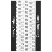 Bedrijfsnaam Zwart-wit Logo Hier Patroon Tafelkleed (Voorkant)