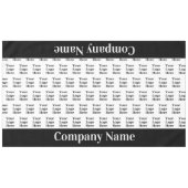 Bedrijfsnaam Zwart-wit Logo Hier Patroon Tafelkleed (Voorkant (Horizontaal))