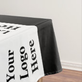 Bedrijfsnaam Zwart-wit Logo Hier Patroon Tafelkleed (Voorbeeld)