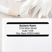 Bedrijfsnaam Zwart-wit Retouradres Etiket (Insitu)