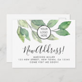 Bedrijfsnieuw adres Logo verhuizen Aankondigingskaart (Voorkant / Achterkant)