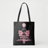Bedrijfsopeningsfeest Voeg merk toe Logo Zwart Roz Tote Bag (Voorkant)