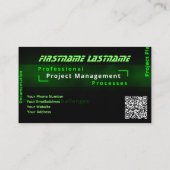 Bedrijfsoplossingen voor projectbeheer — deskundig visitekaartje (Achterkant)